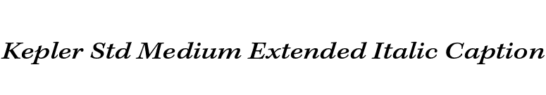 Kepler Std Medium Extended Italic Caption font preview