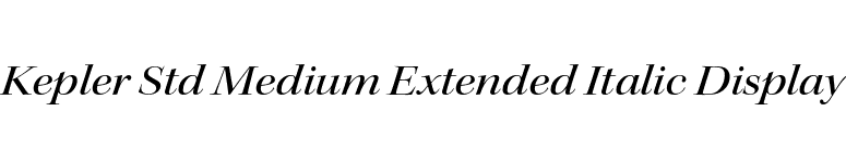 Kepler Std Medium Extended Italic Display font preview