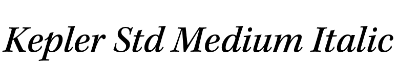 Kepler Std Medium Italic font preview
