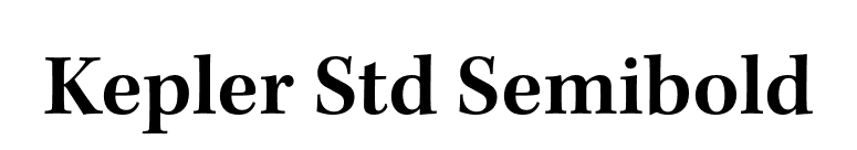 Kepler Std Semibold font preview