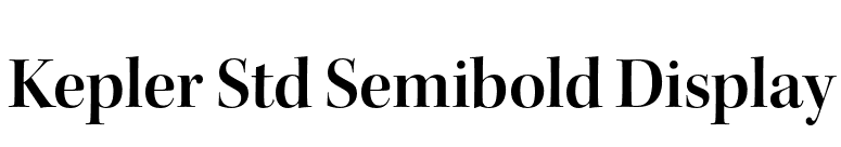 Kepler Std Semibold Display font preview