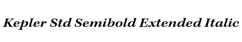 Kepler Std Semibold Extended Italic font preview
