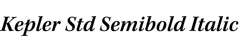 Kepler Std Semibold Italic font preview