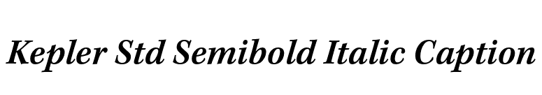 Kepler Std Semibold Italic Caption font preview