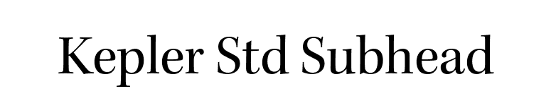 Kepler Std Subhead font preview