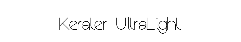 Kerater UltraLight font preview