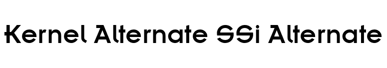 Kernel Alternate SSi Alternate font preview