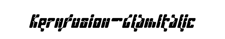 Kernfusion-GlamItalic font preview