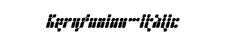 Kernfusion-Italic font preview