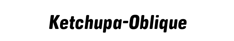 Ketchupa-Oblique font preview