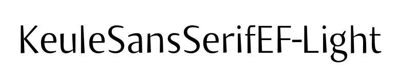KeuleSansSerifEF-Light font preview