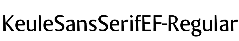 KeuleSansSerifEF-Regular font preview