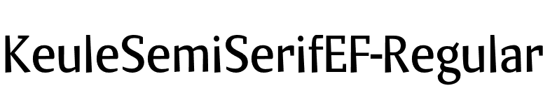 KeuleSemiSerifEF-Regular font preview