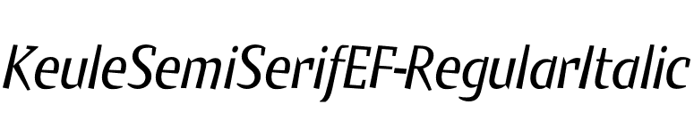 KeuleSemiSerifEF-RegularItalic font preview