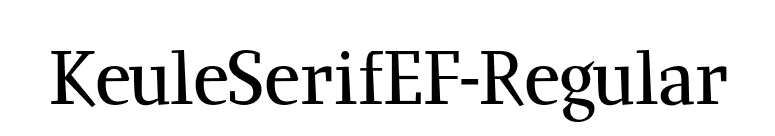 KeuleSerifEF-Regular font preview