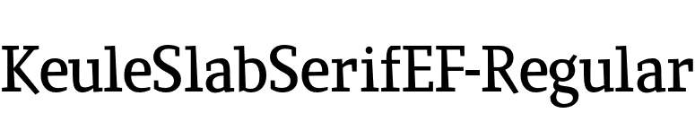 KeuleSlabSerifEF-Regular font preview