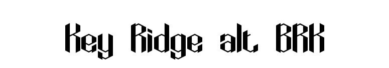 Key Ridge alt BRK font preview