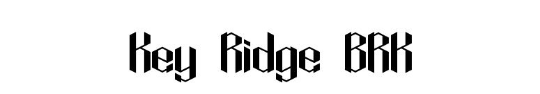 Key Ridge BRK font preview