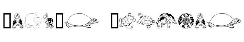 Keya's Turtles font preview