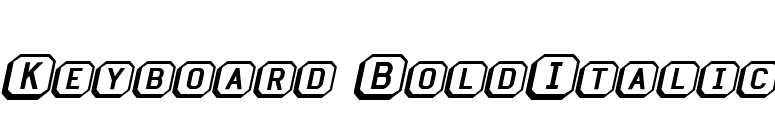 Keyboard BoldItalic font preview