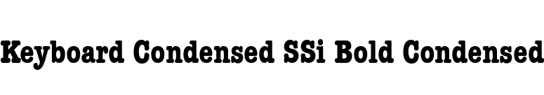 Keyboard Condensed SSi Bold Condensed font preview