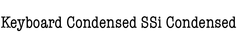 Keyboard Condensed SSi Condensed font preview