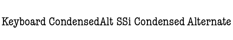 Keyboard CondensedAlt SSi Condensed Alternate font preview