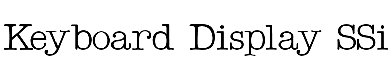 Keyboard Display SSi font preview