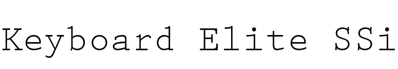 Keyboard Elite SSi font preview