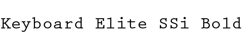 Keyboard Elite SSi Bold font preview