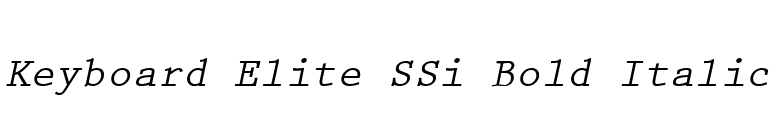 Keyboard Elite SSi Bold Italic font preview