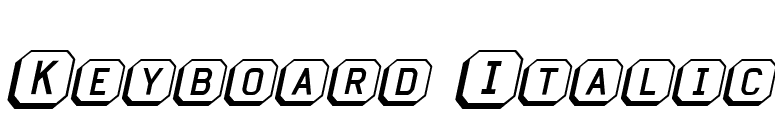 Keyboard Italic font preview