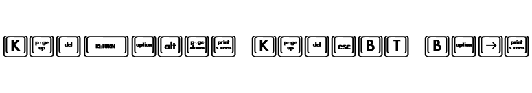 Keyboard KeysBT Bold font preview