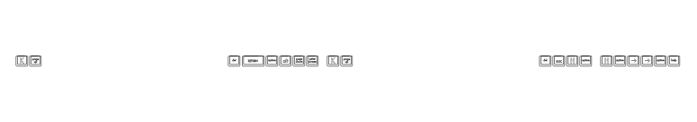 Keyboard KeysHo Hollow font preview