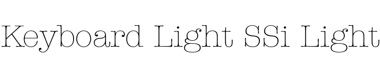 Keyboard Light SSi Light font preview