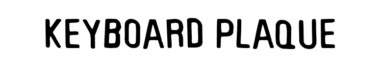 Keyboard Plaque font preview