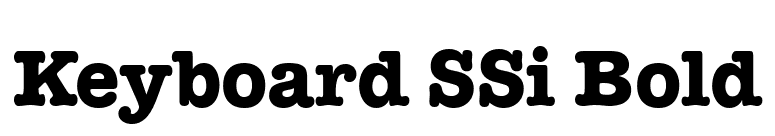 Keyboard SSi Bold font preview