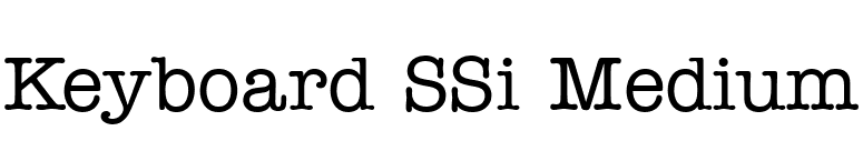 Keyboard SSi Medium font preview