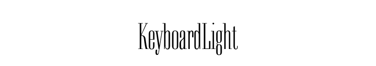 KeyboardLight font preview