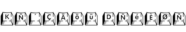 Keycaps Deluxe font preview