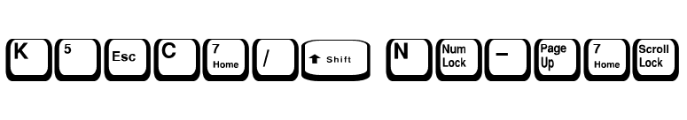 KeyCaps Normal font preview