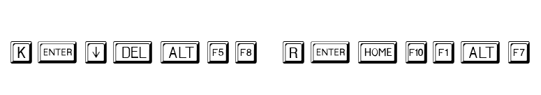 Keycaps Regular font preview