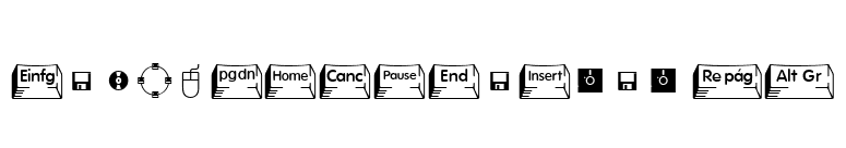 KeycapsExtended BT font preview