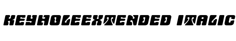 KeyholeExtended Italic font preview