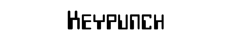 Keypunch font preview