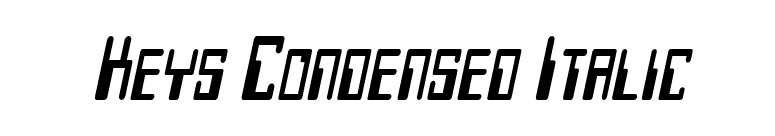 Keys Condensed Italic font preview