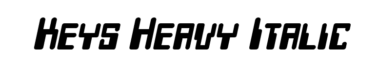 Keys Heavy Italic font preview