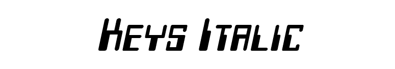 Keys Italic font preview