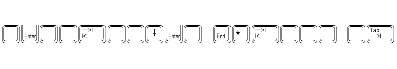 Keystrokes Extras MT font preview