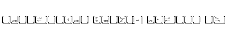 Keystrokes Shadow Extras MT font preview